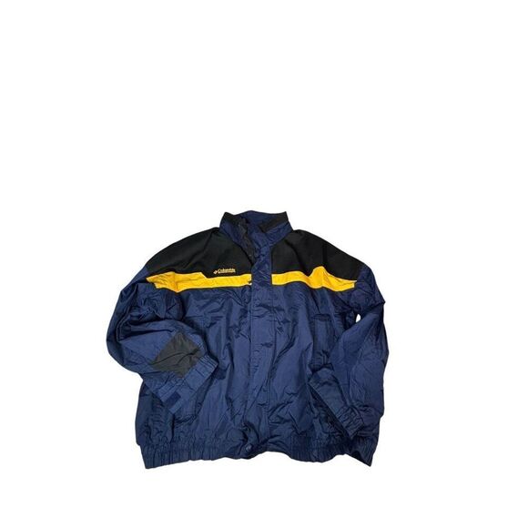 Columbia Sportswear Mens Bugaboo Windbreaker Jacket Navy/Yellow Size XXL Full-Zi - Picture 1 of 14